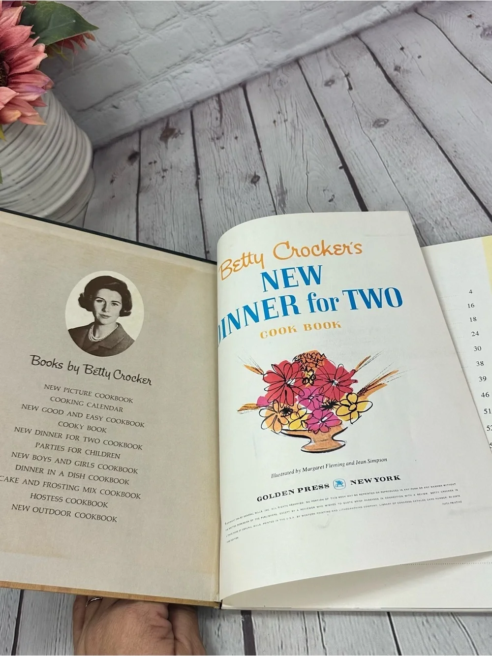 vtg 1964 Betty Crocker New Dinner for Two Cookbook retro classic americana